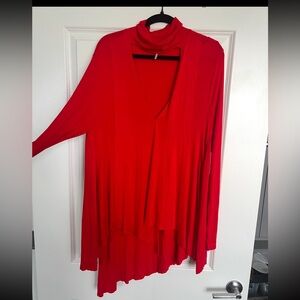 Women’s Free People choker/deep v neck top